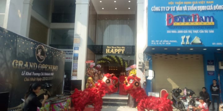 Múa lân khai trương công ty giá rẻ tại Hà Giang