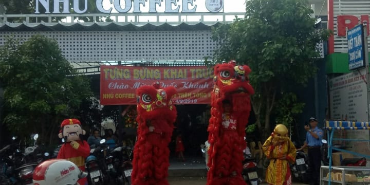 Múa lân khai trương công ty giá rẻ tại Đồng Nai