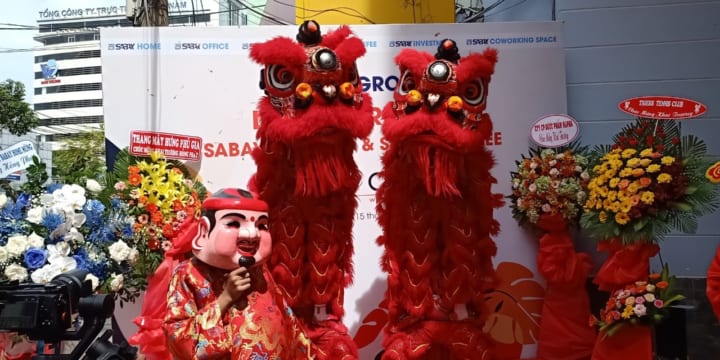 Múa lân khai trương công ty giá rẻ tại Lạng Sơn